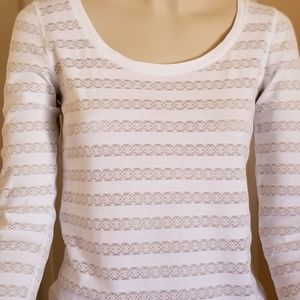 Express Long Sleeves White Top